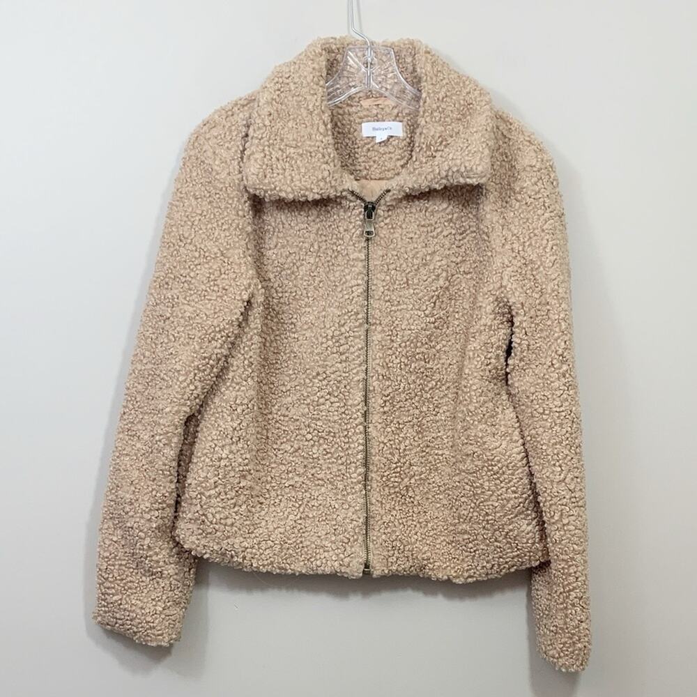 Hailey & Co Cozy Teddy Tan Zip Jacket